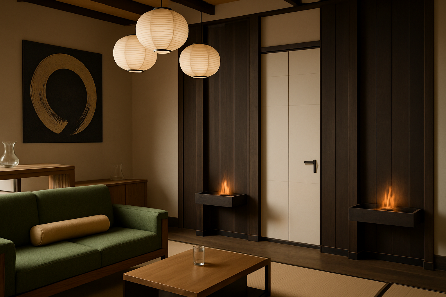 Элементы японского минимализма в стильном интерьере