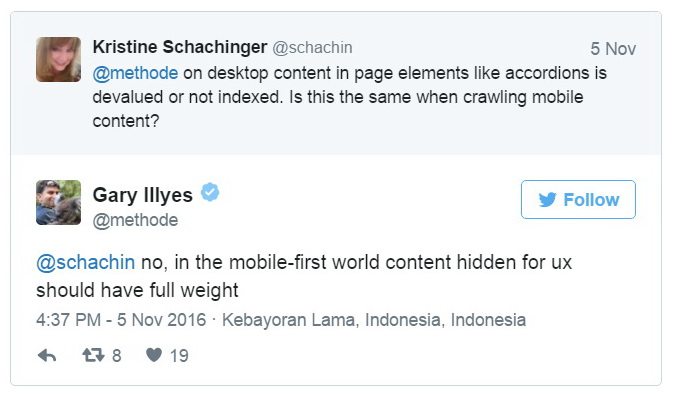 Google перестанет наказывать за скрытый контент