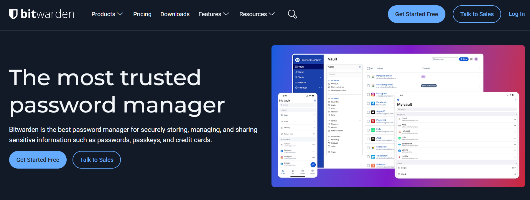 Главная Bitwarden
