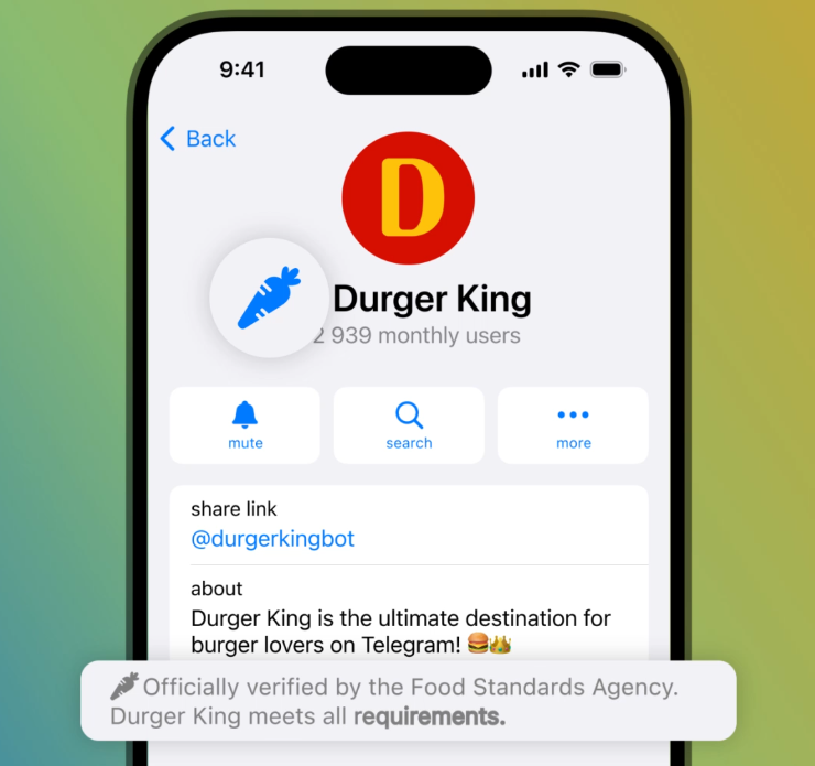 Так выглядит значок и описание сторонней верификации