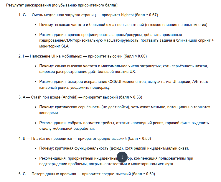 Приоритизация багов по влиянию