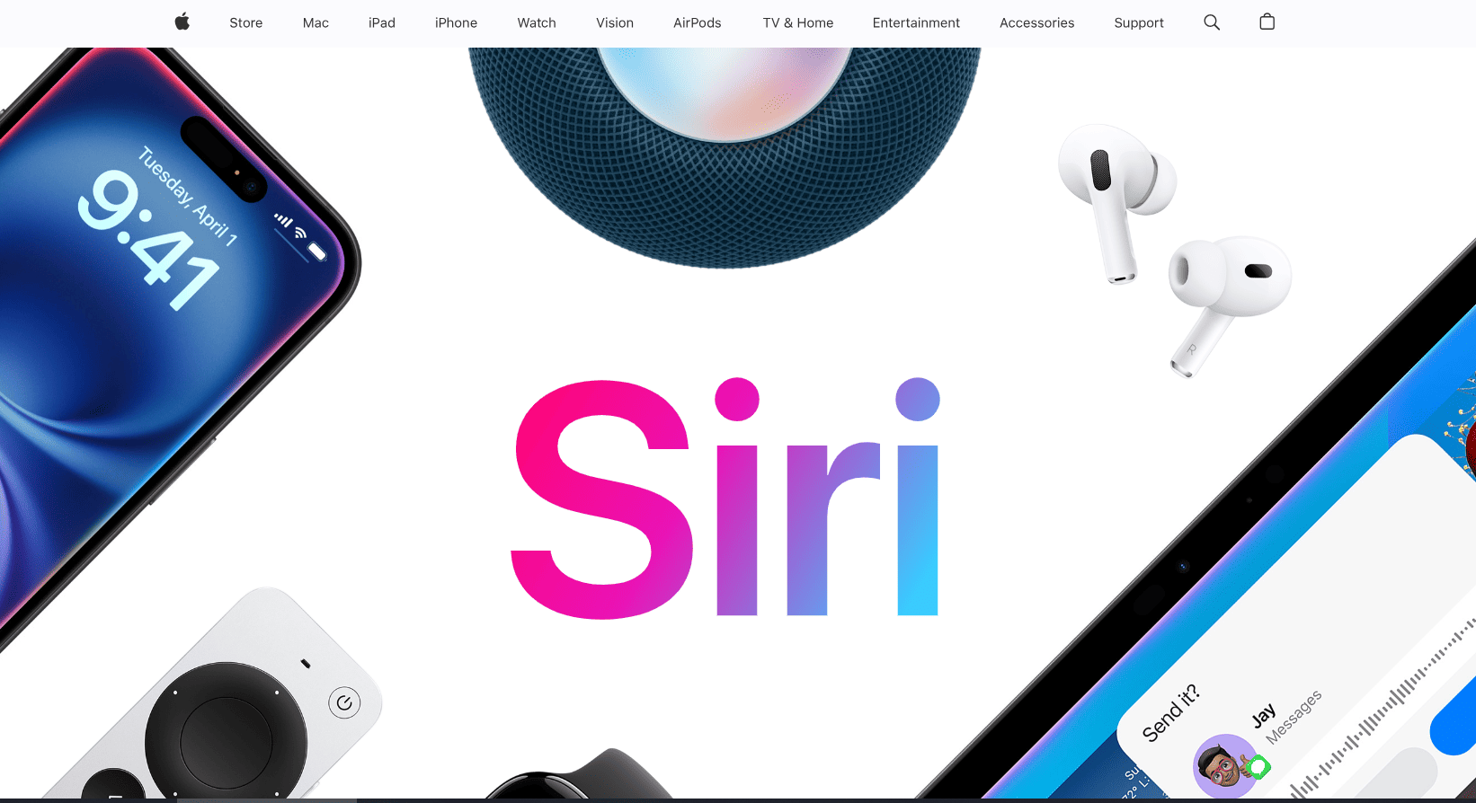 Главная Siri. Источник: apple.com