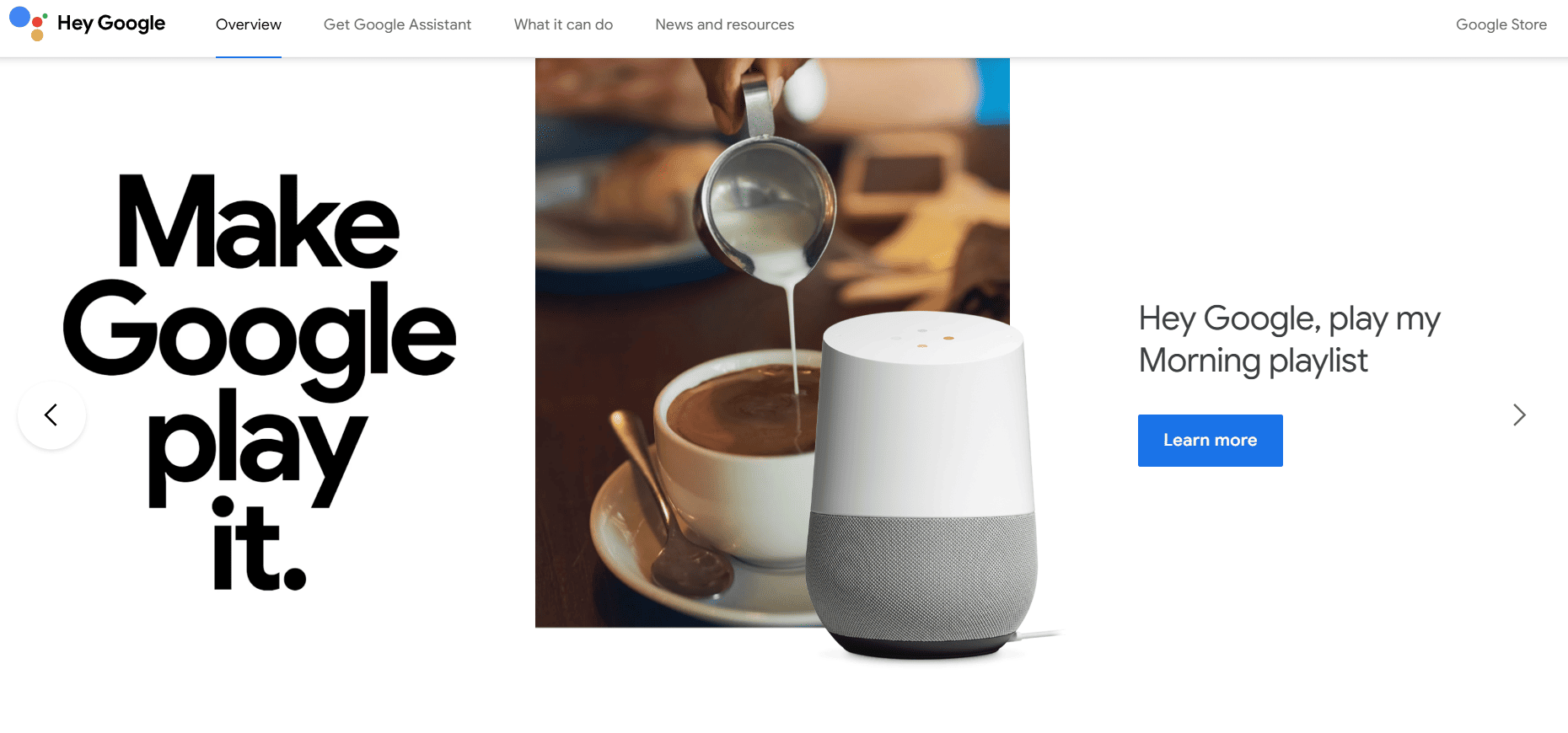 Главная Google Assistant. Источник: assistant.google.com
