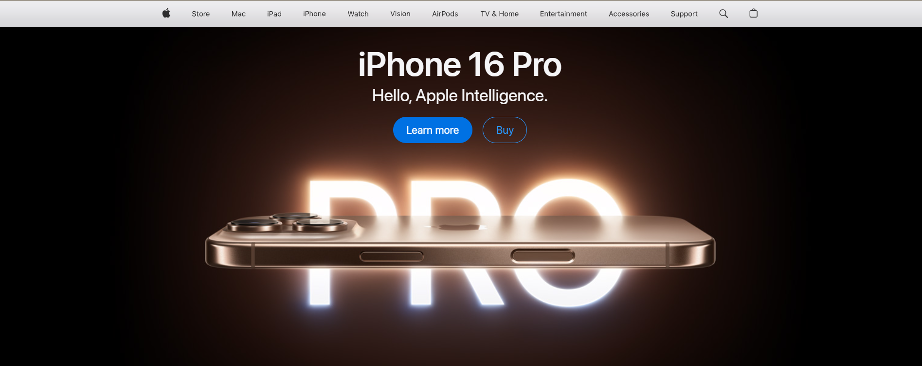 Главная сайта Apple