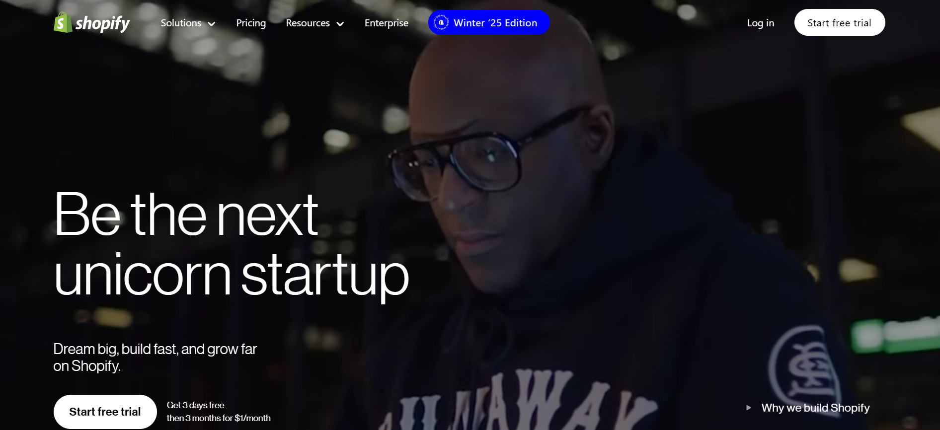 Главная сайта Shopify
