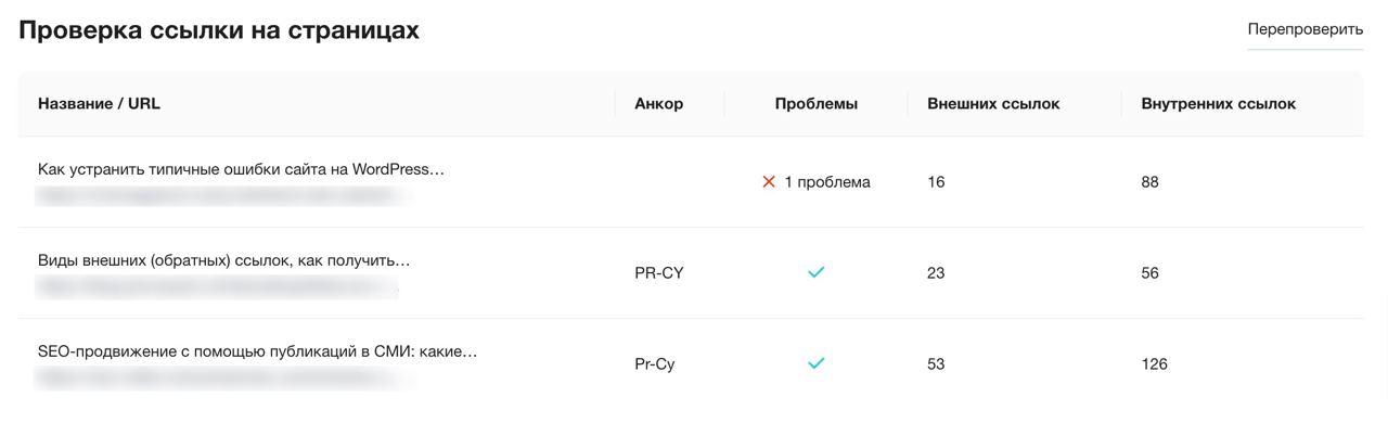 Проверка обратных ссылок PR-CY