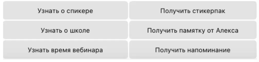 Кнопки бота в Телеграме