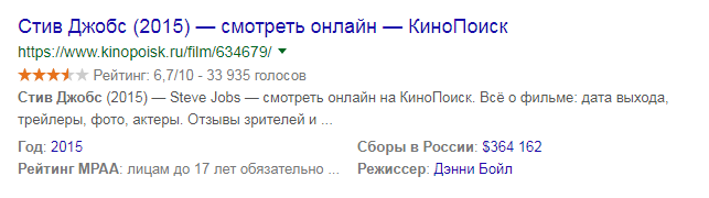 сниппет фильма пример