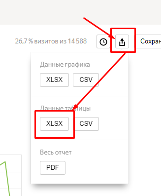 Экспорт данных аудита в Excel