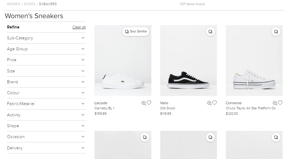 Фильтрация в магазине