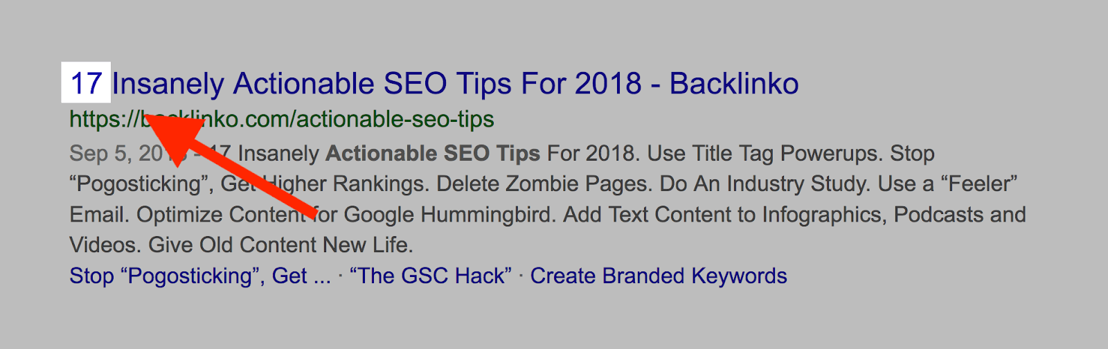 кликабельный заголовок с цифрами