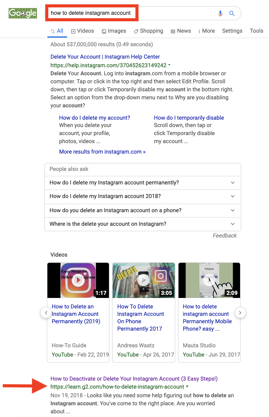 статья в топе по запросу