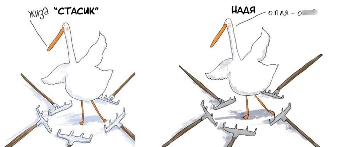 Иллюстрация Нади Кушнир, оригинал и копия