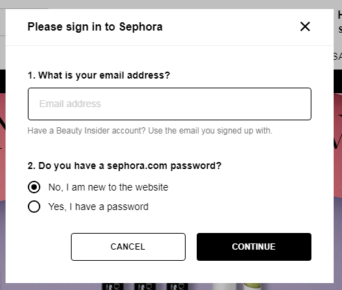 быстрая регистрация в интернет-магазине