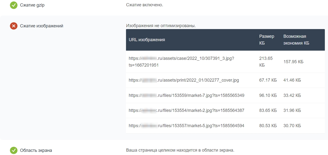 Проверка скорости загрузки сайта