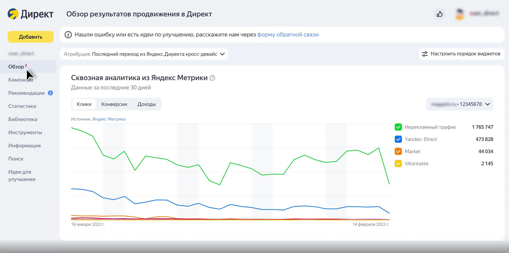 Как выглядит новый дашборд Яндекс.Директ
