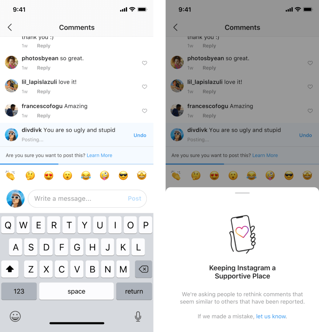 отслеживание негативных комментариев в Инстаграм