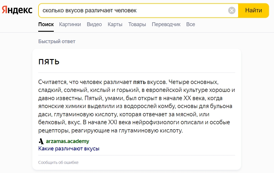 Расширенный сниппет в выдаче