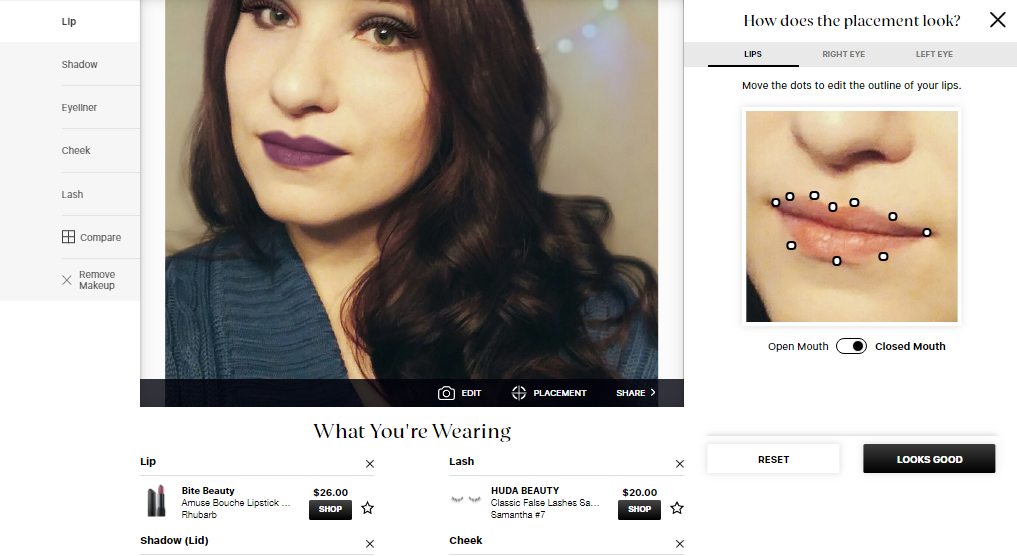 примерить макияж на сайте