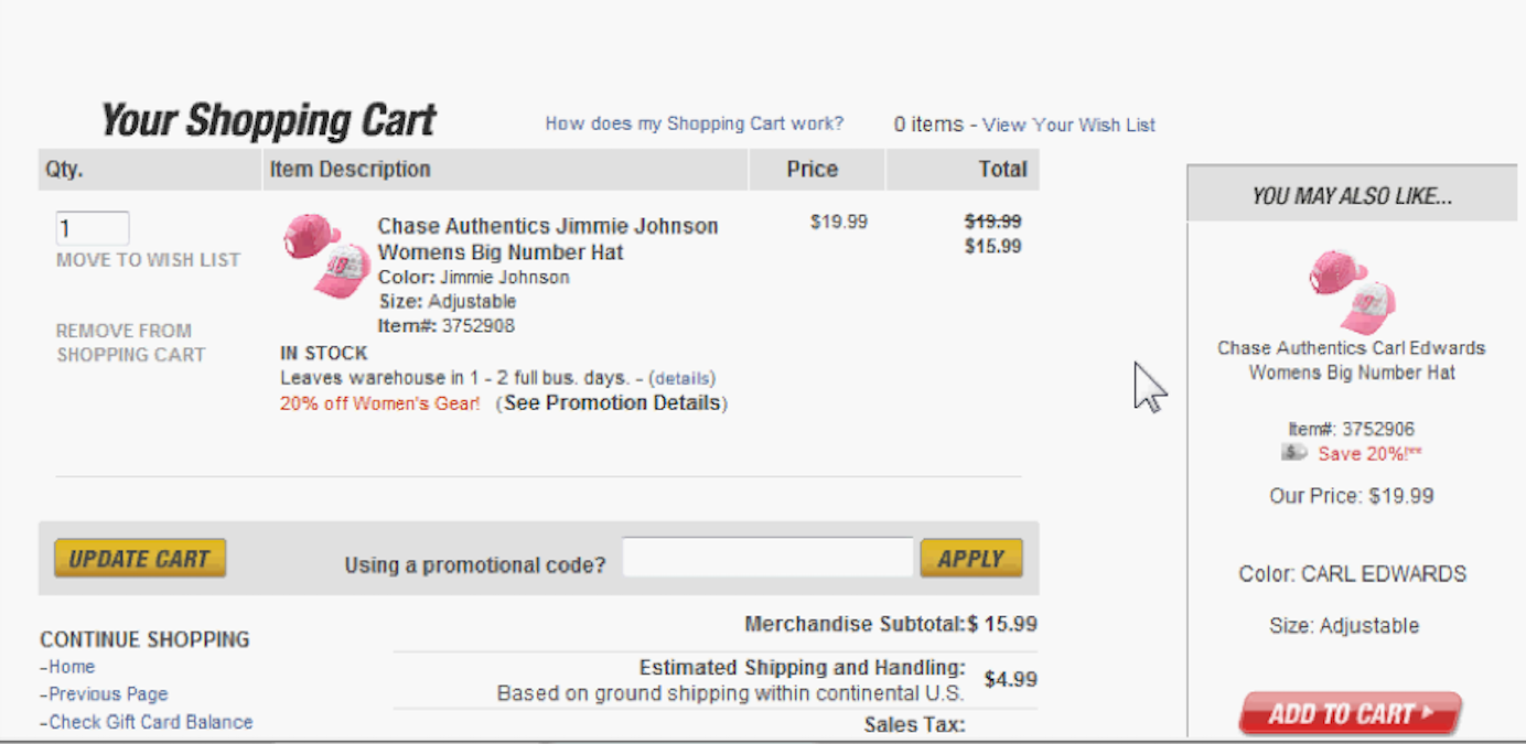 пересчет цен в корзине