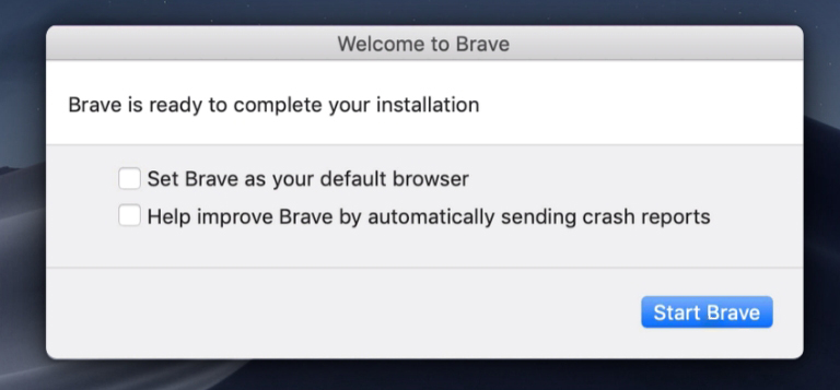 Оповещение от браузера