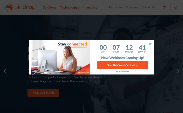 Пример pop-up с формой регистрации на мероприятие