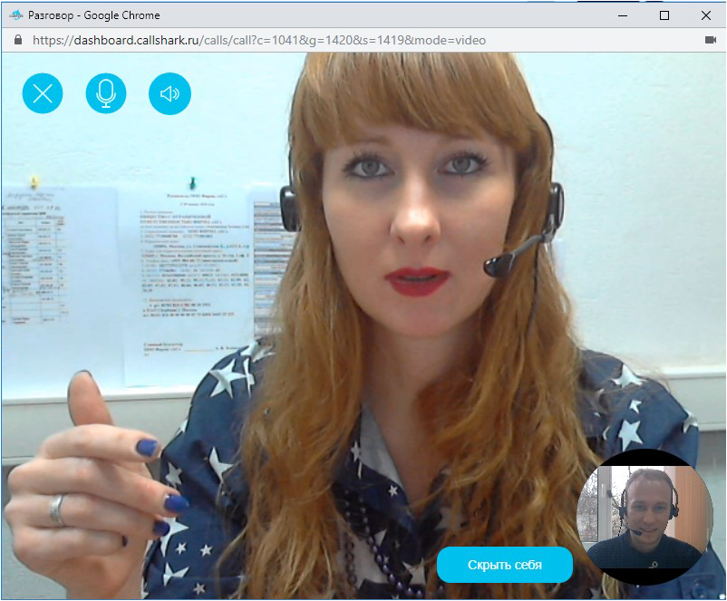 Видеочат с консультантом на сайте