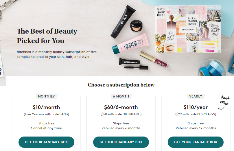 Товары по подписке