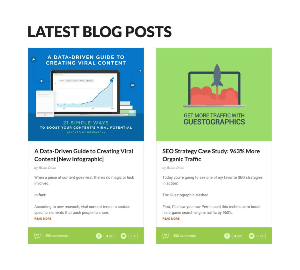 главная страница с последними статьями