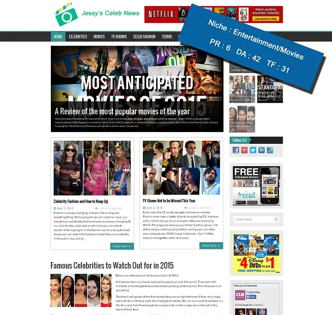 пример сайта с монетизацией