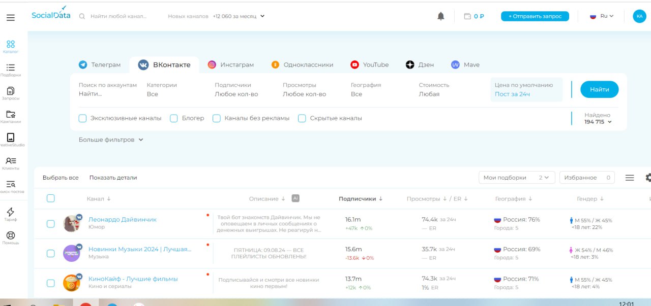 Платформы для посевов в соцсетях