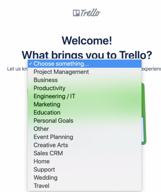 Пример длинного выпадающего списка вариантов