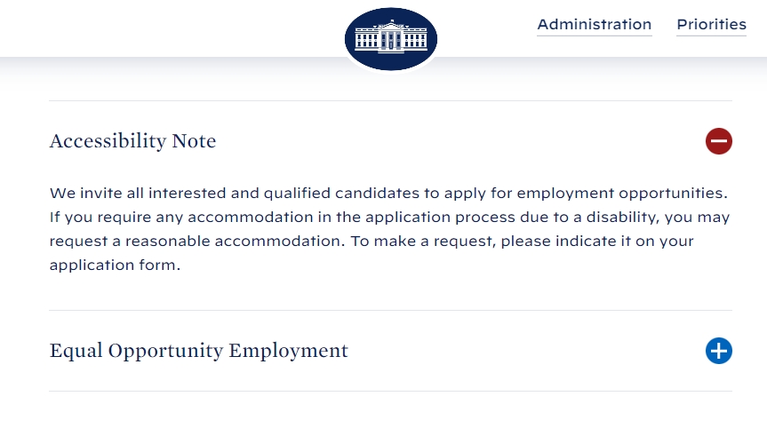 Контент в блоке аккордеон на сайте