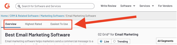 три раздела на странице