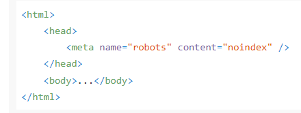 Структура метатега robots